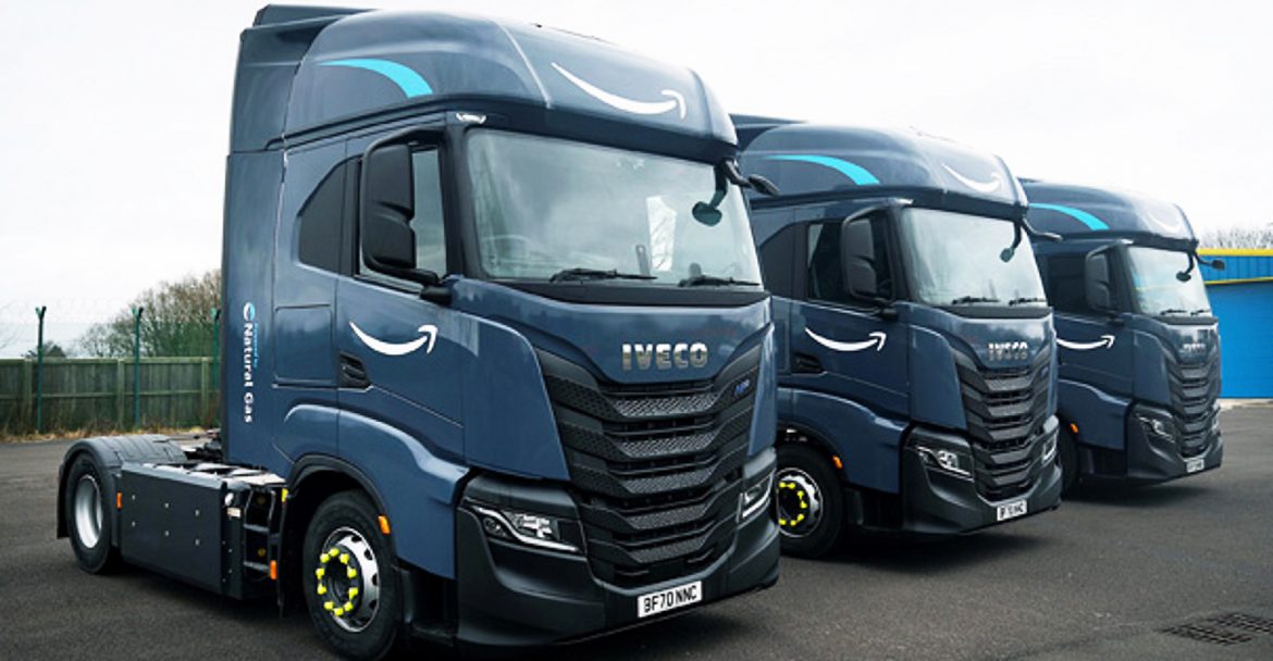 Iveco le vendió 1.064 camiones S-WAY Natural Power a Amazon en Europa