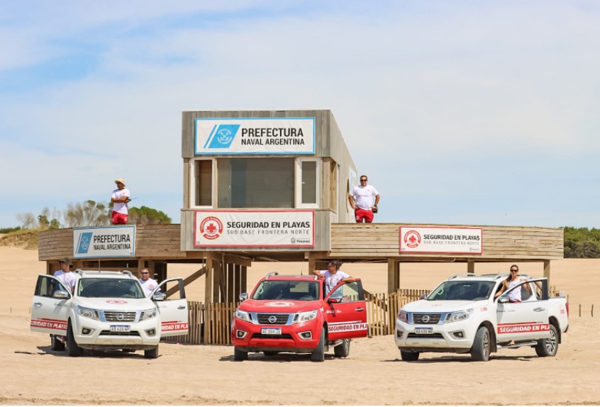 Nissan y el municipio de Pinamar se unieron para brindar seguridad en las playas