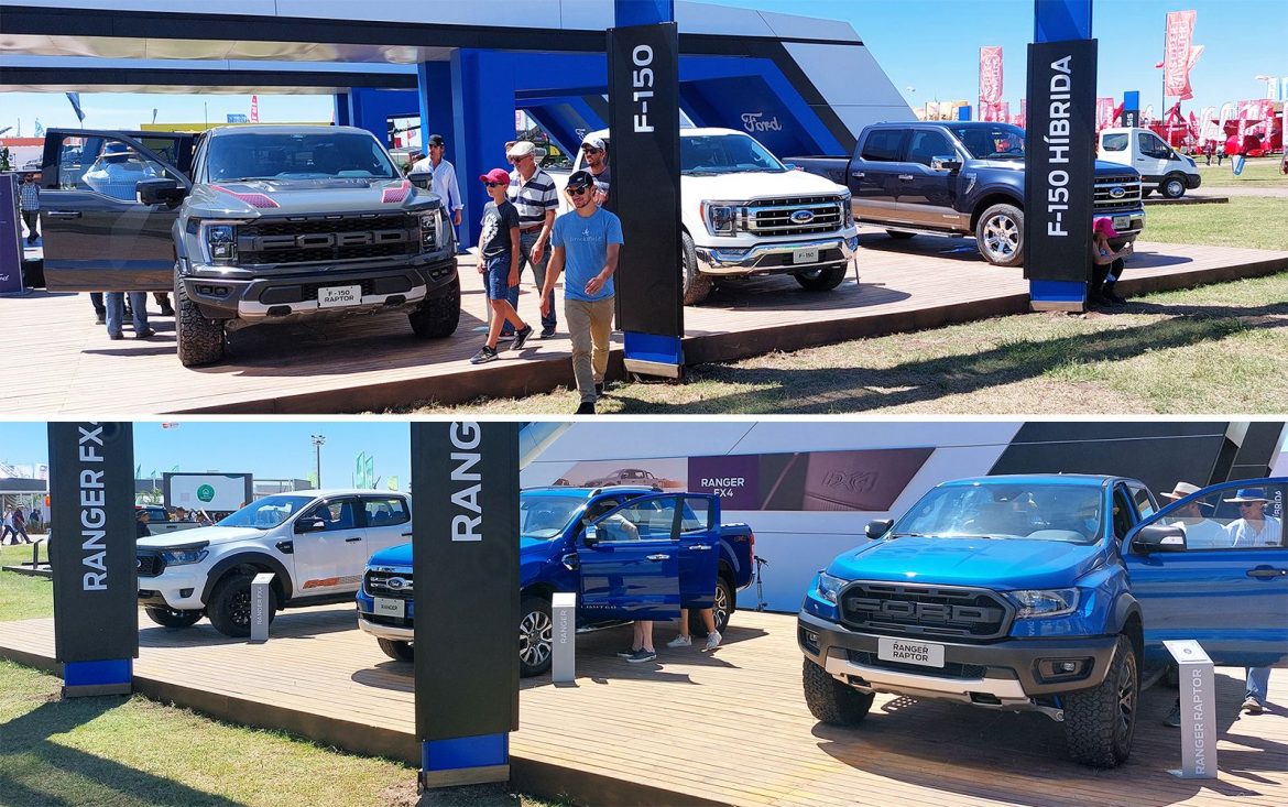 Así es el imponente stand de Ford en Expoagro 2022: pick-ups, SUVs y pista 4×4
