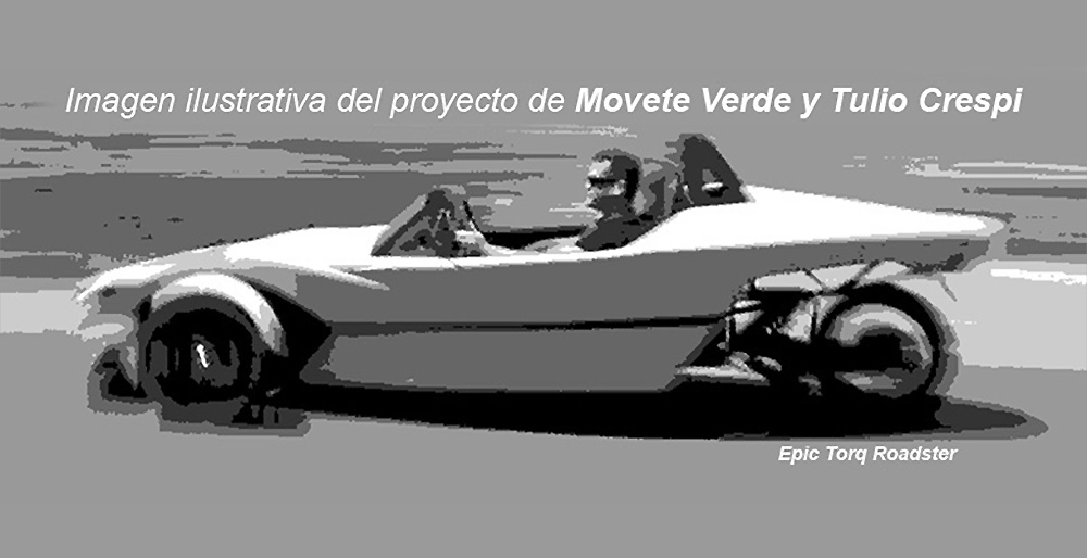 Movete Verde está desarrollando un deportivo eléctrico de 3 ruedas junto a Crespi