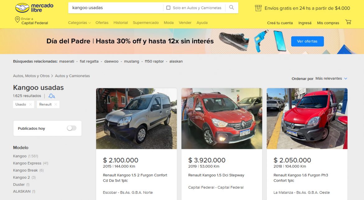 Mercado Libre: ¿Qué autos eligen los argentinos según su edad?