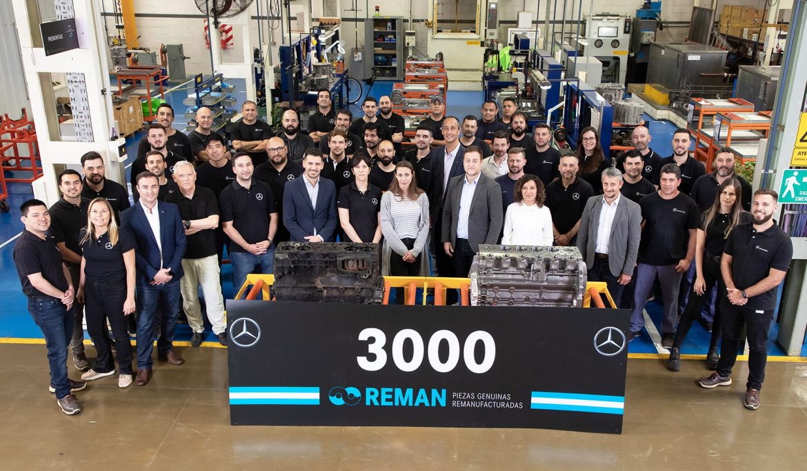 Mercedes-Benz Camiones y Buses celebra las 3.000 piezas genuinas REMAN