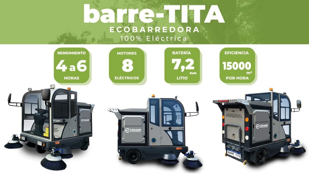 Barre-TITA: Así es la nueva eco-barredora urbana eléctrica de Coradir