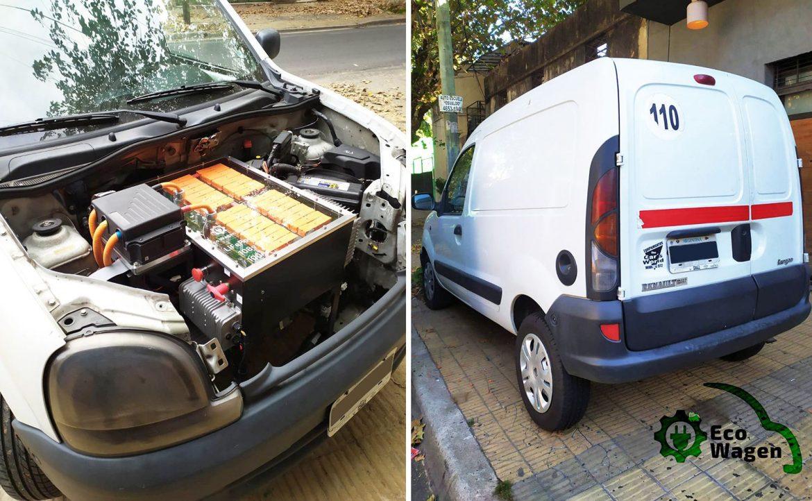 Kangoo eléctrica: Eco Wagen realizó una nueva reconversión para una distribuidora de bebidas