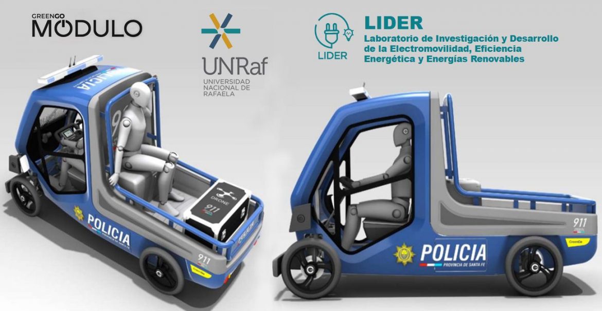 La UNRaf adquirió un GreenGo Modulo para utilizarlo en el campus: hay un proyecto de la Universidad para convertirlo en patrullero