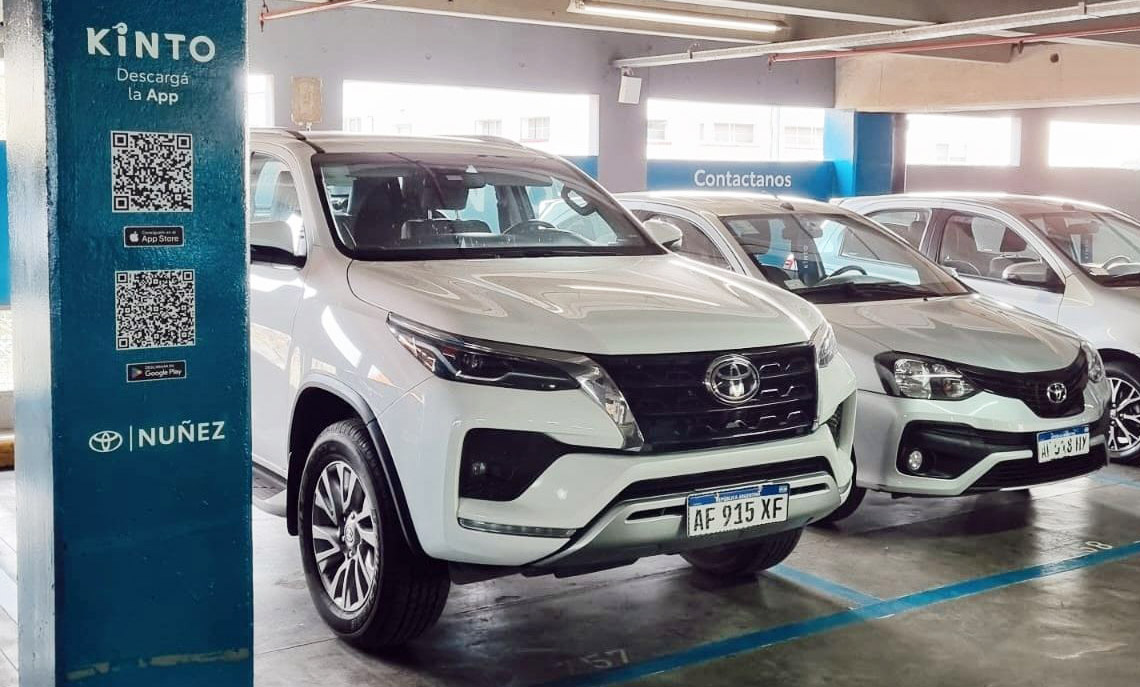 Toyota KINTO ya opera en Alcorta, Alto Palermo y Patio Bullrich