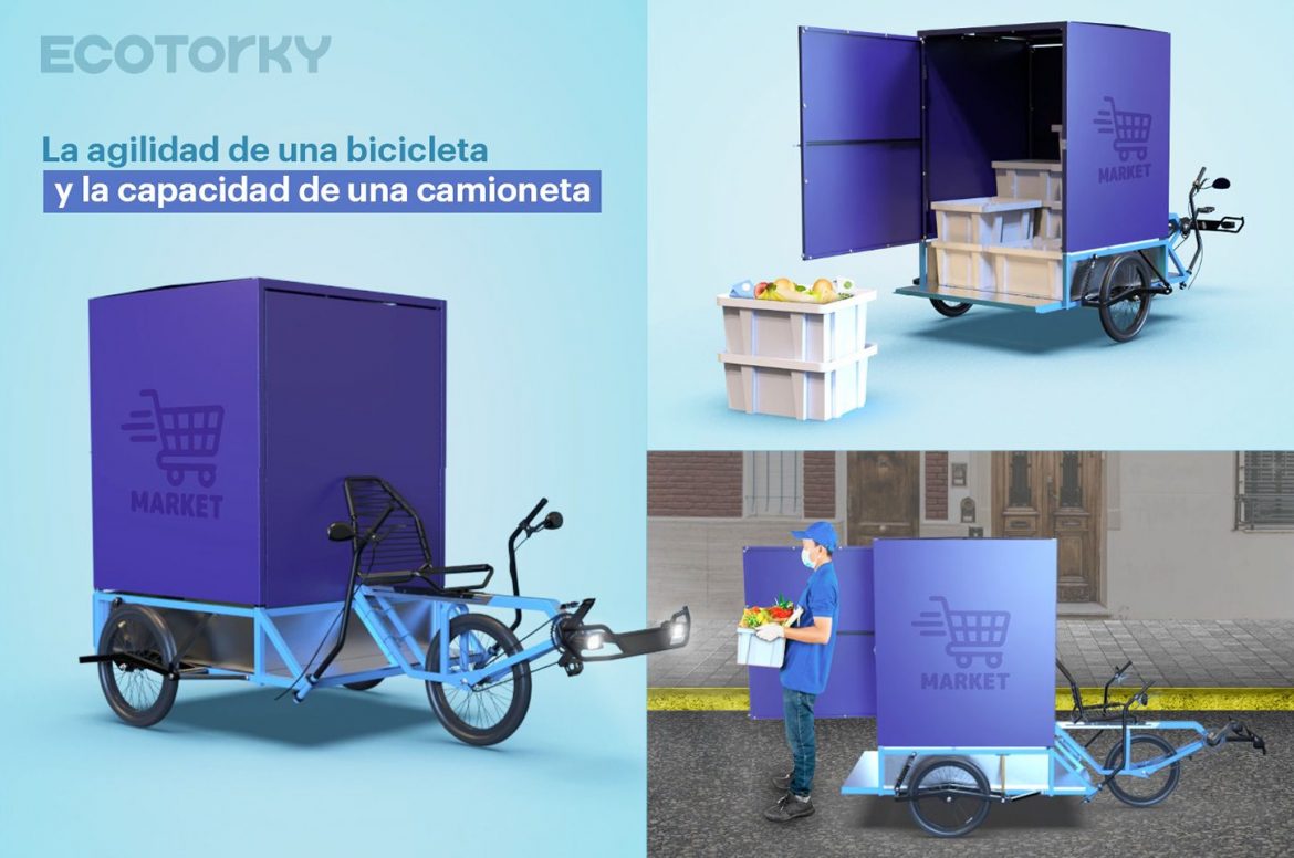 ECO TORKY Comercial: el vehículo nacional de 3 ruedas a pedal incorpora una nueva versión para reparto y traslado de pasajeros