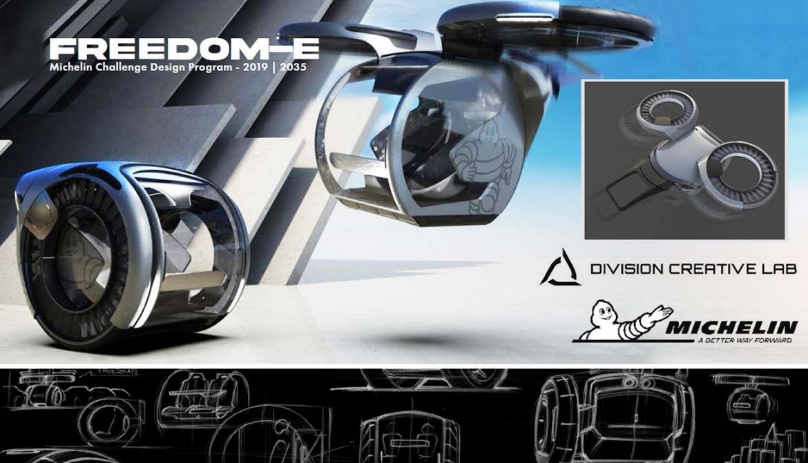 Freedom-e Michelín: un auto “drone” autónomo muy innovador del estudio de diseño argentino Division Creative Lab