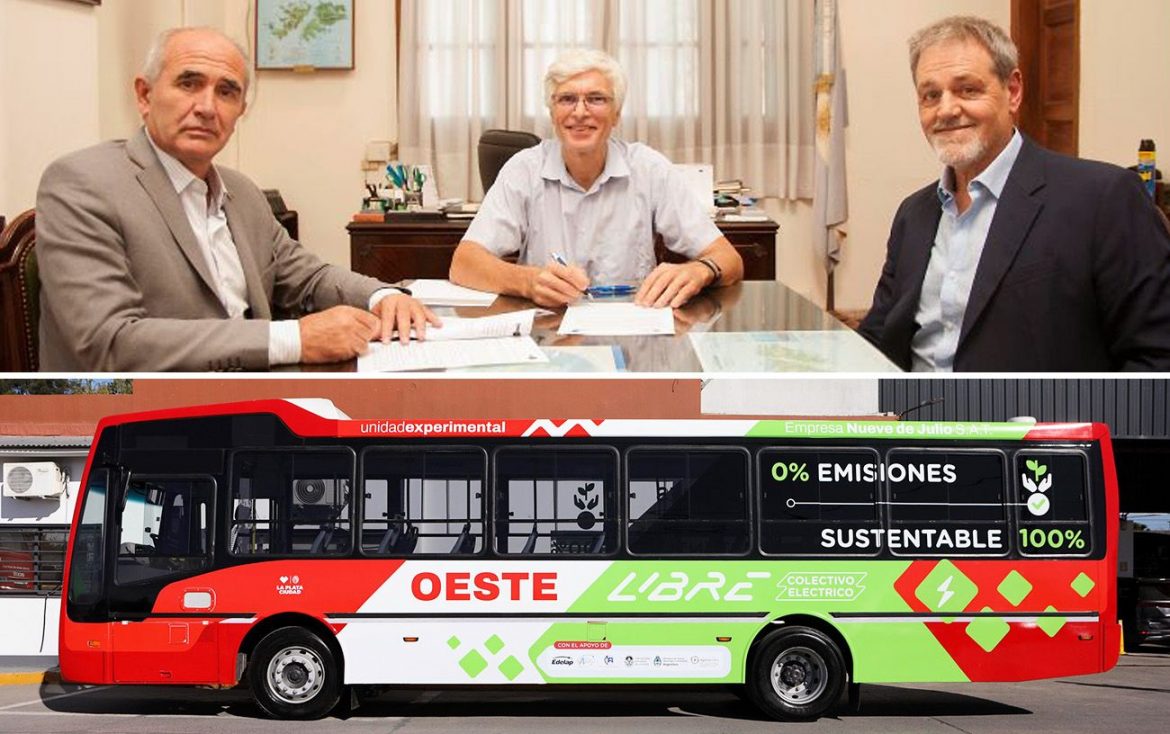 UNLP-CTA y Empresa Nueve de Julio firman nuevo acuerdo para continuar con la reconversión de buses a eléctricos