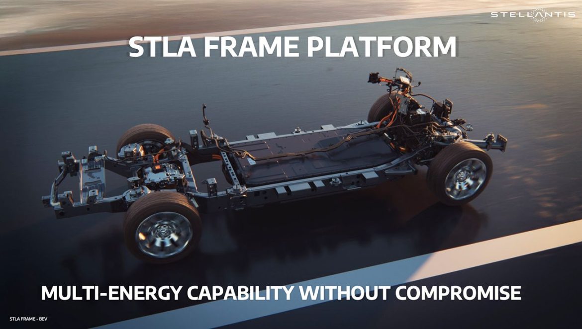 Stellantis presentó su tercera plataforma multienergía, la STLA Frame, diseñada para pick-ups y SUVs