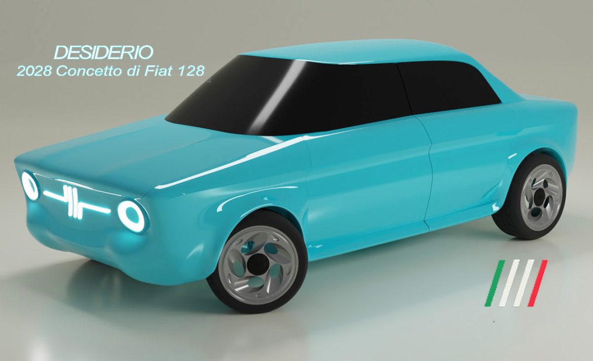 Fiat 128 2028: una visión futurista del mítico modelo del diseñador argentino Leandro Damian Prin